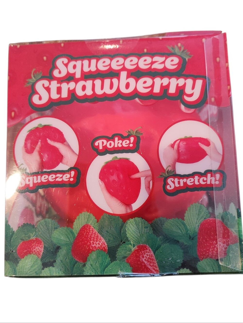 NEW Sunny Days Squeeze Strawberry Jumbo Size Squeeze Poke Stretch Stress Ball